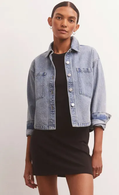 All Day Cropped Denim Jacket