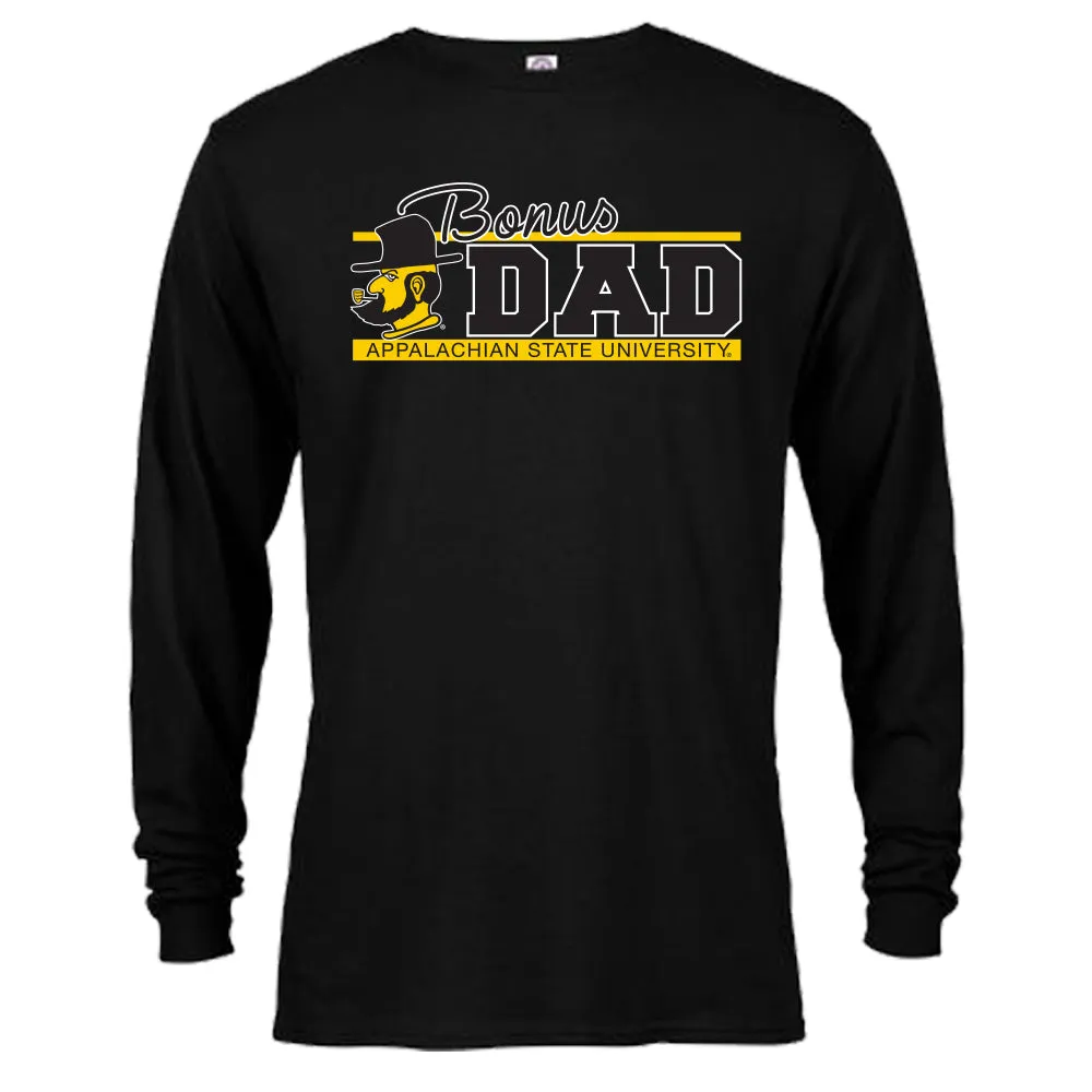 App State Mountaineers Bonus Dad Proud Parent Collegiate Long Sleeve T-Shirt