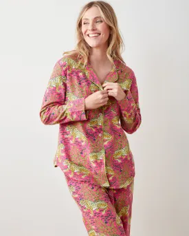 Bagheera - Petite Lightweight Flannel Long PJ Set - Hot Pink