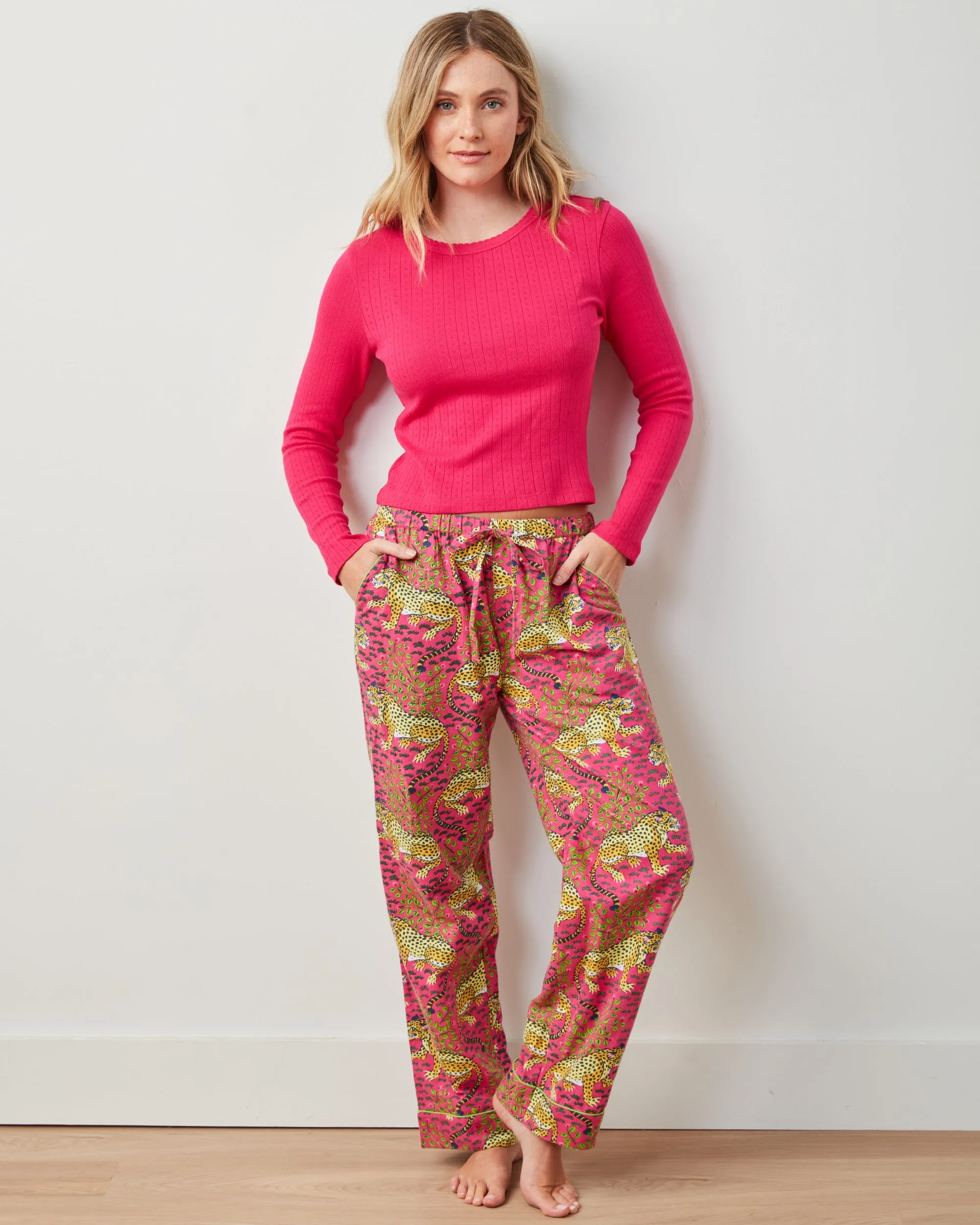 Bagheera - Tall Lightweight Flannel PJ Pant - Hot Pink