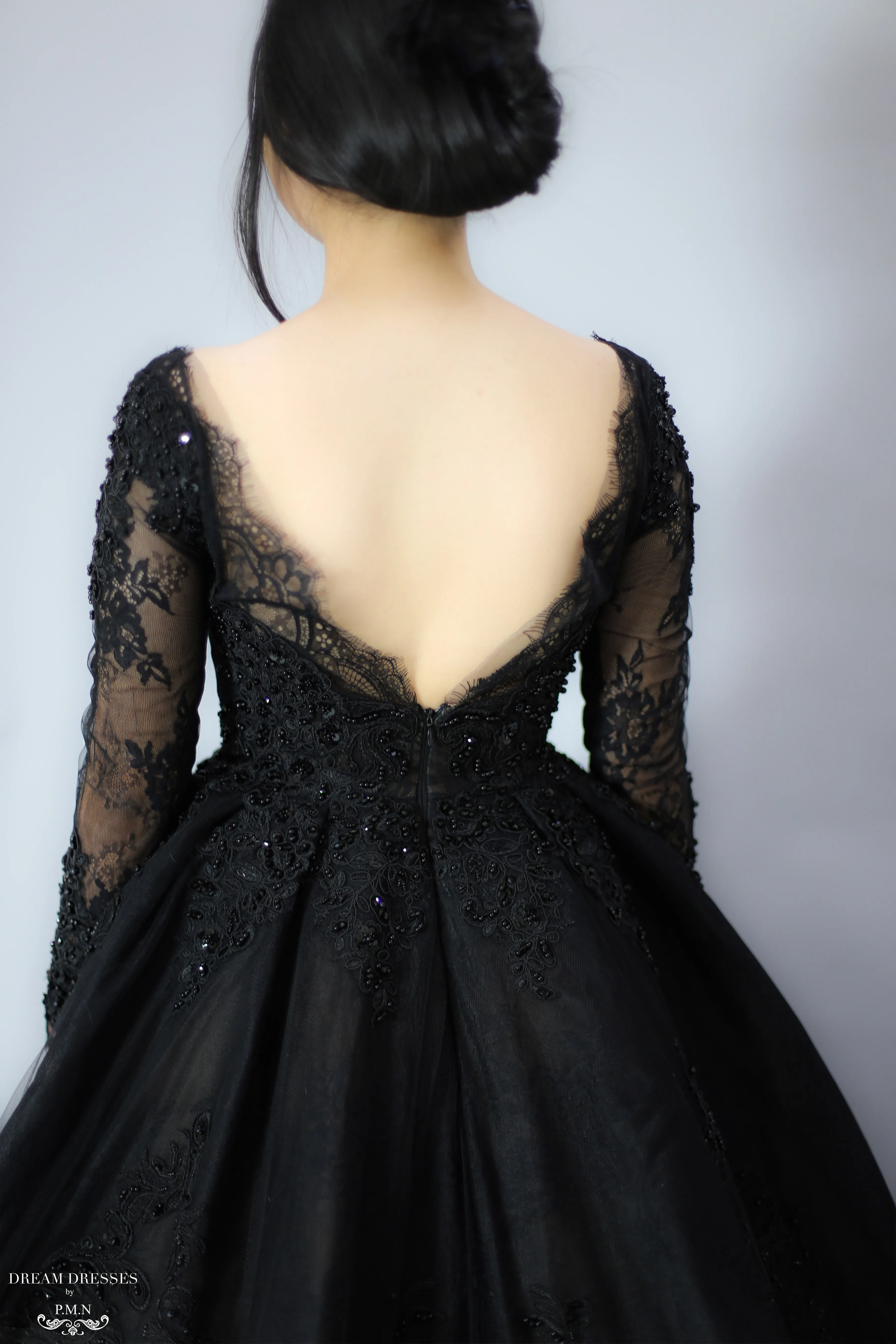 Black Ball Gown Wedding Dress (#Gabrielle)