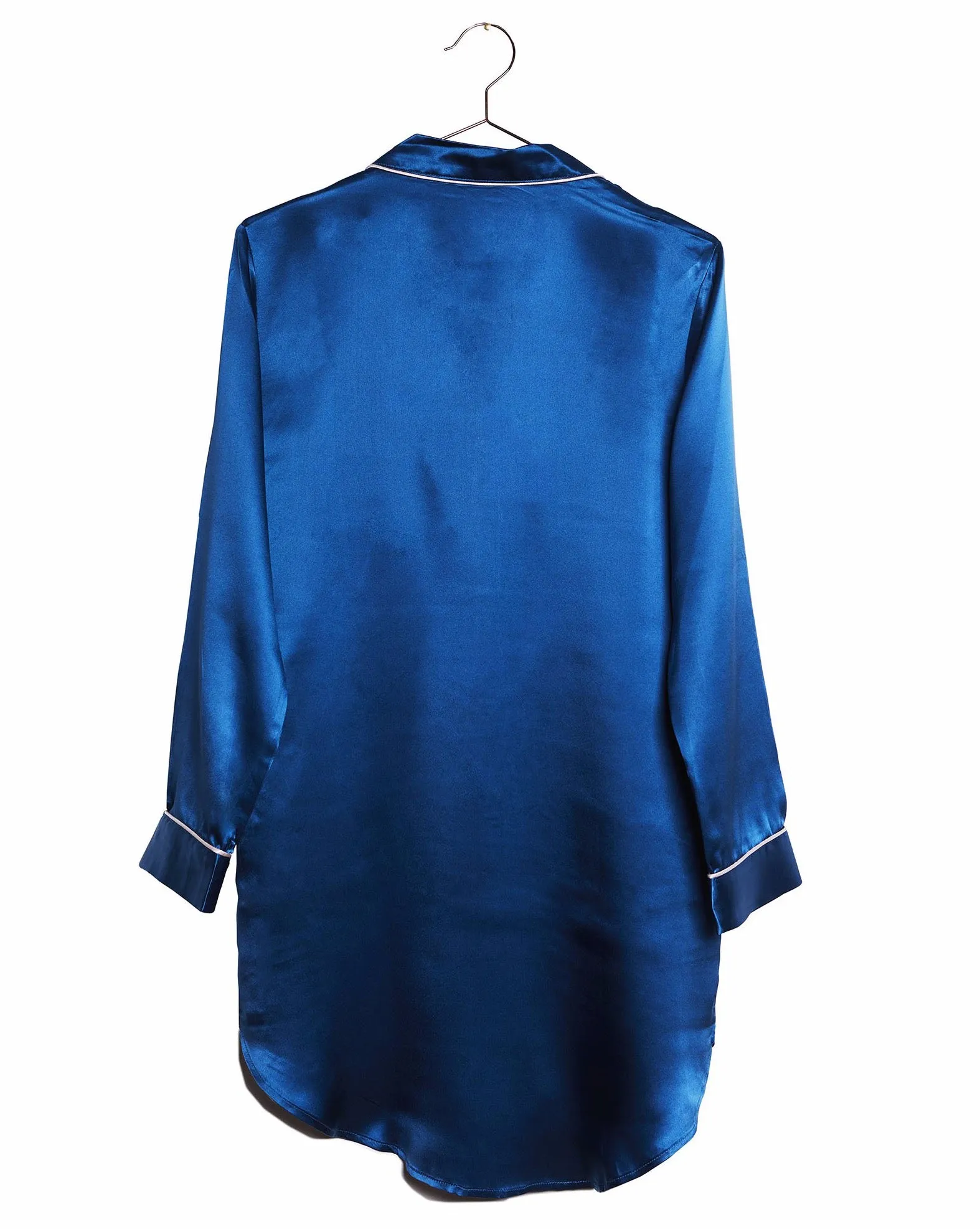 Camilla Silk Nightshirt in Blue Hour