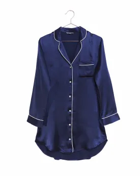 Camilla Silk Nightshirt in Fullmoon Sky