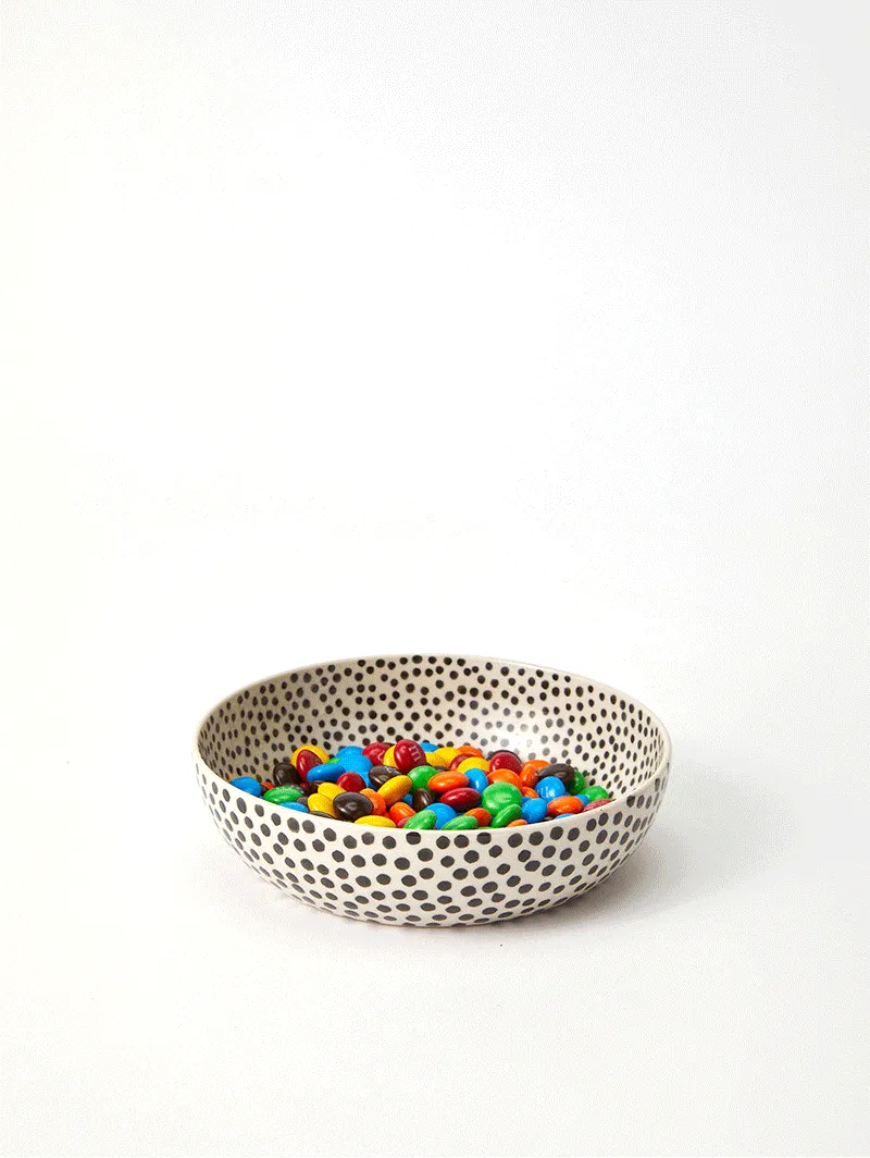 CHINO DIP BOWL BLACK SPRINKLE