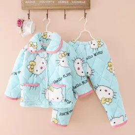 Cotton children's flannel pajamas