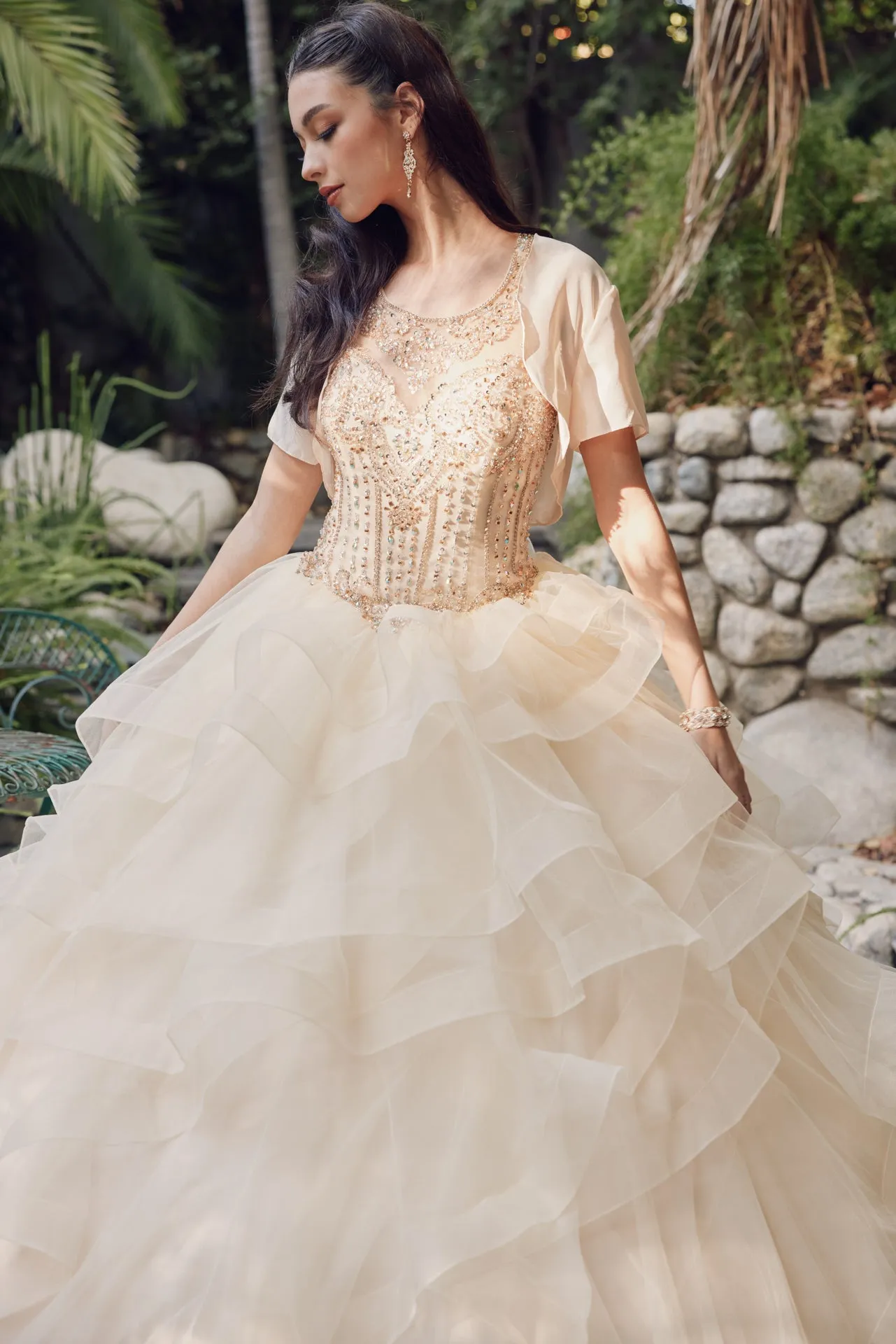 Cream Illusion Sweetheart Off-Shoulder Long Ball Gown | Elegant Evening Dress for Prom