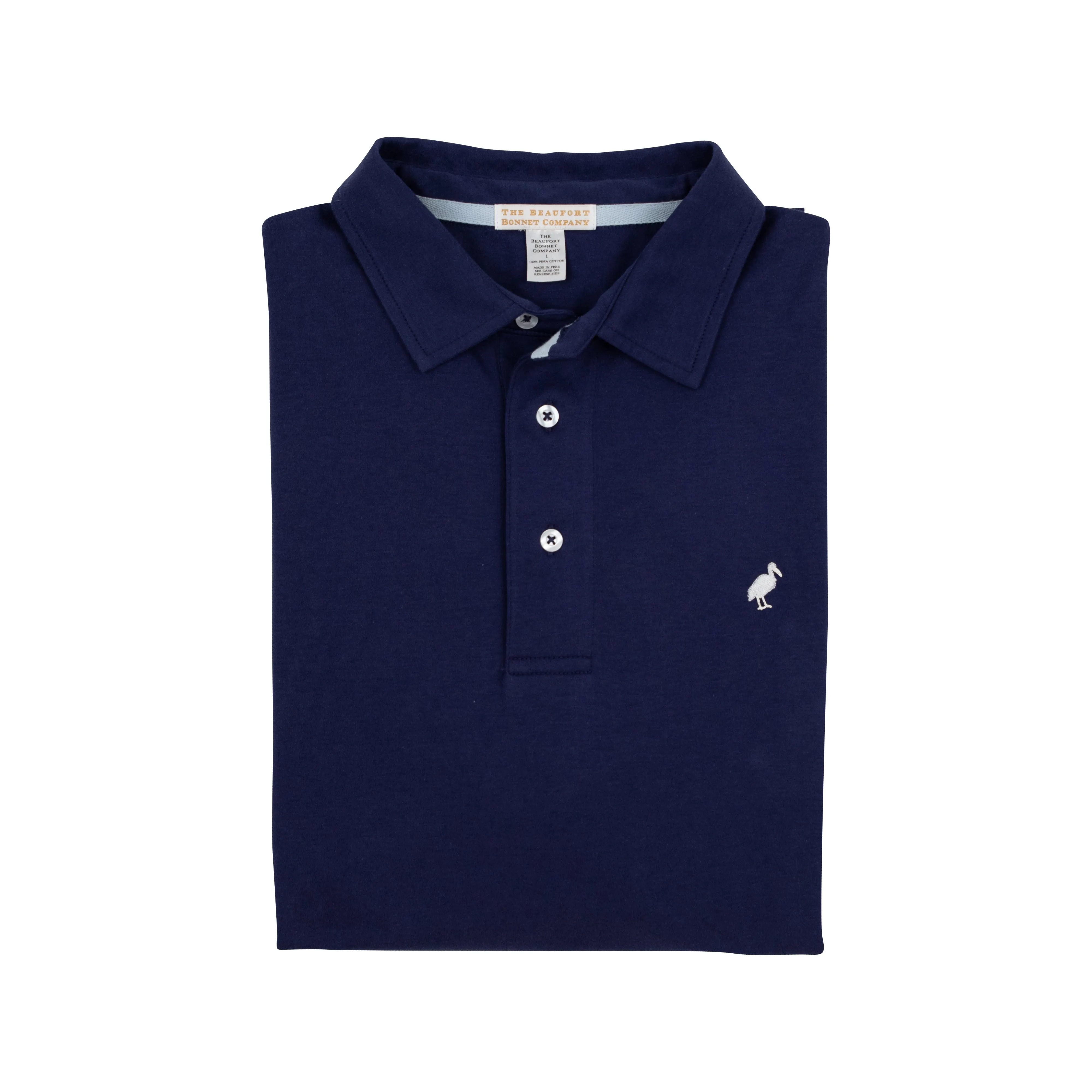 Croquet Party Polo (Men's) - Nantucket Navy with Worth Avenue White Stork