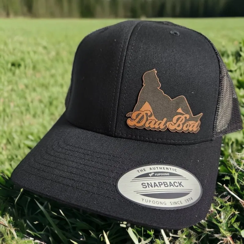 Dad Bod Leather Patch Trucker Hat for Father's Day