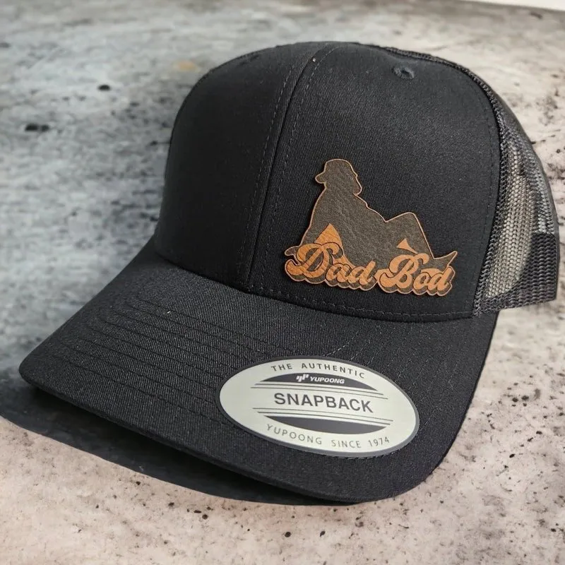 Dad Bod Leather Patch Trucker Hat for Father's Day