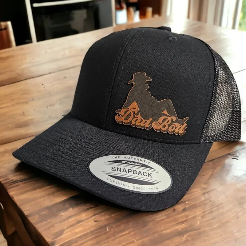 Dad Bod Leather Patch Trucker Hat for Father's Day