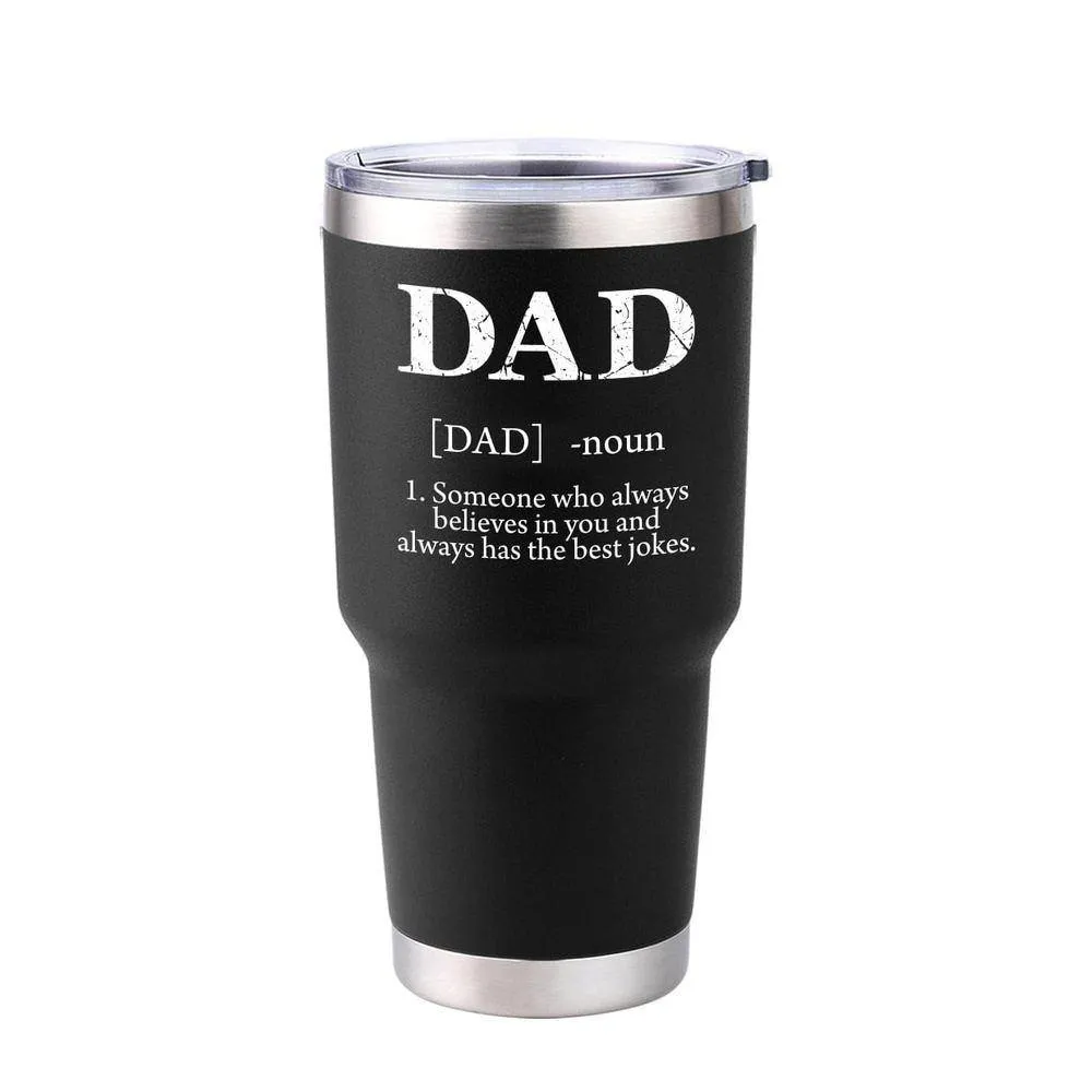 Dad Defined 30oz Tumbler - Black