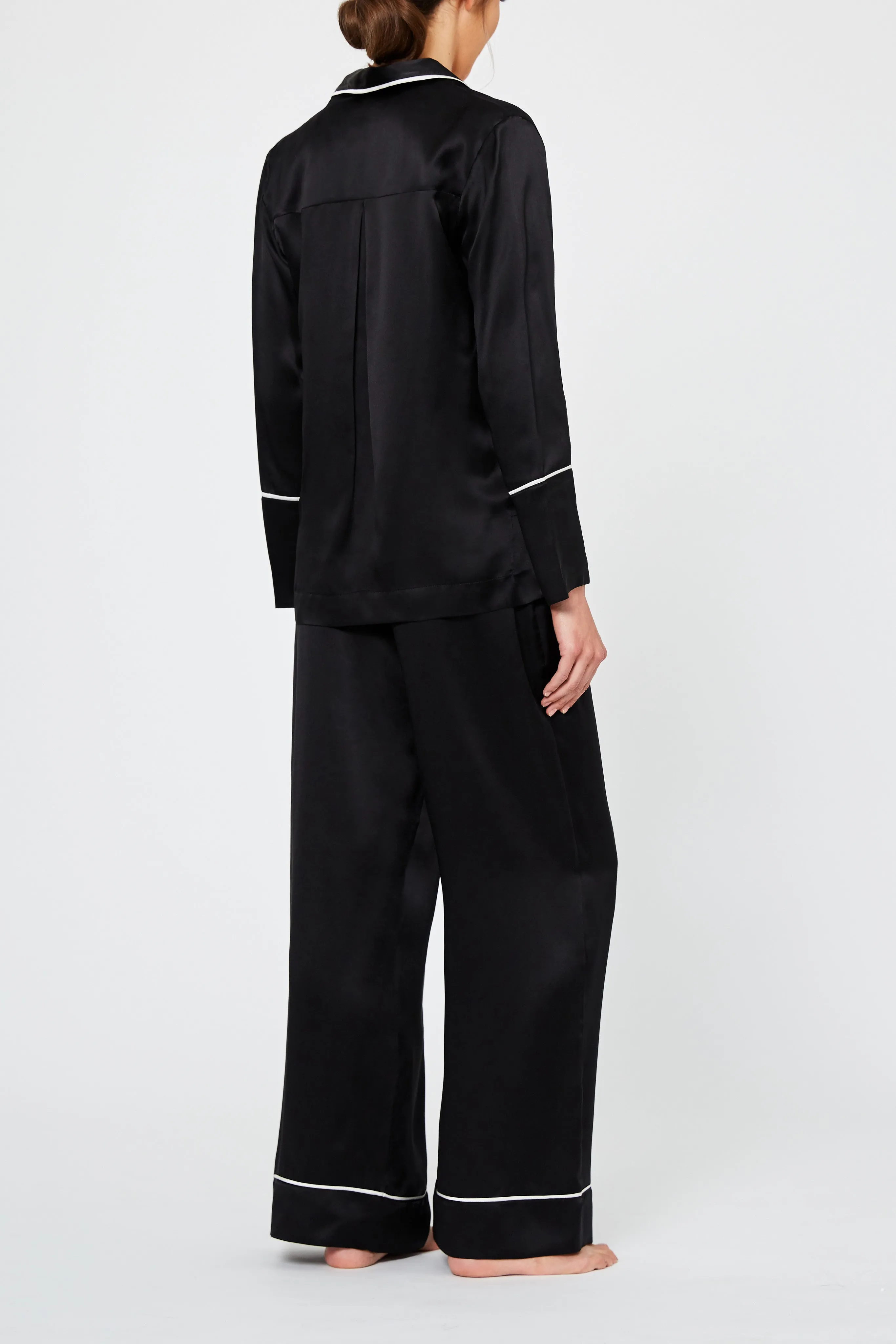 Dietrich Black Silk Pyjama Set