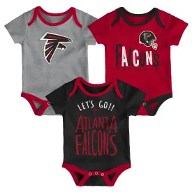 Falcons Let's Go 3-Pack Bodysuit Set