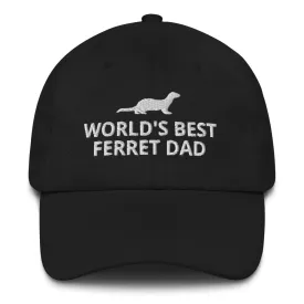 Ferret Hat | World's Best Ferret Dad | Perfect gift for the Pet Ferret lover! | Multiple Hat Colors Available