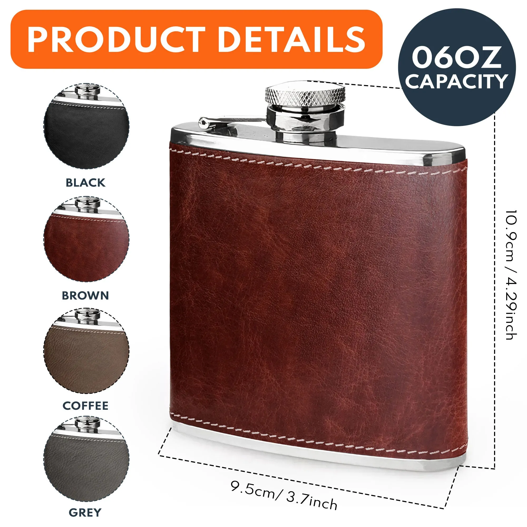 Forget Father's Day We Love You Everyday - Personalized Leather Flask