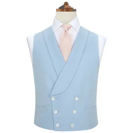 Hudson Blue Diamond Cotton Silk Waistcoat