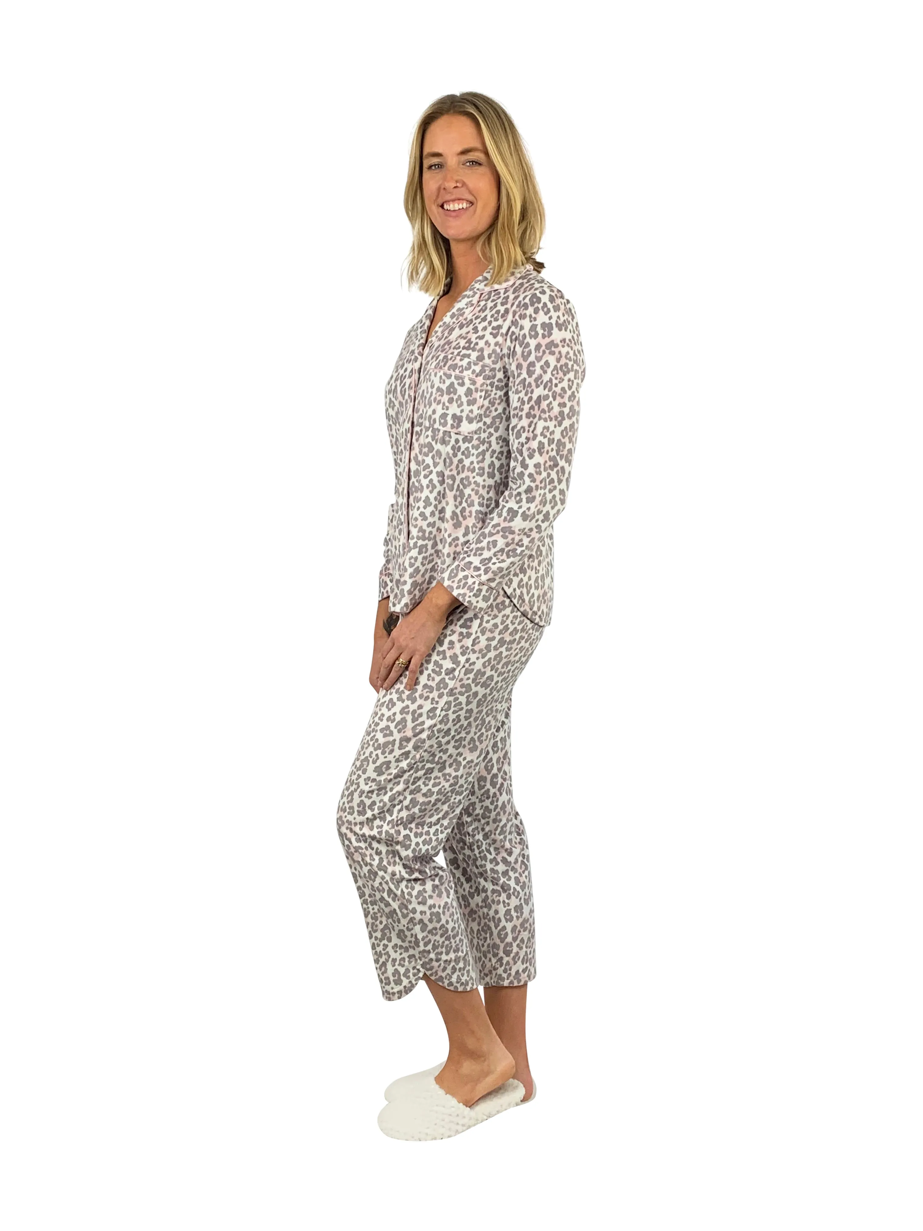 La Cera Sheered Minky Fleece PJ Set