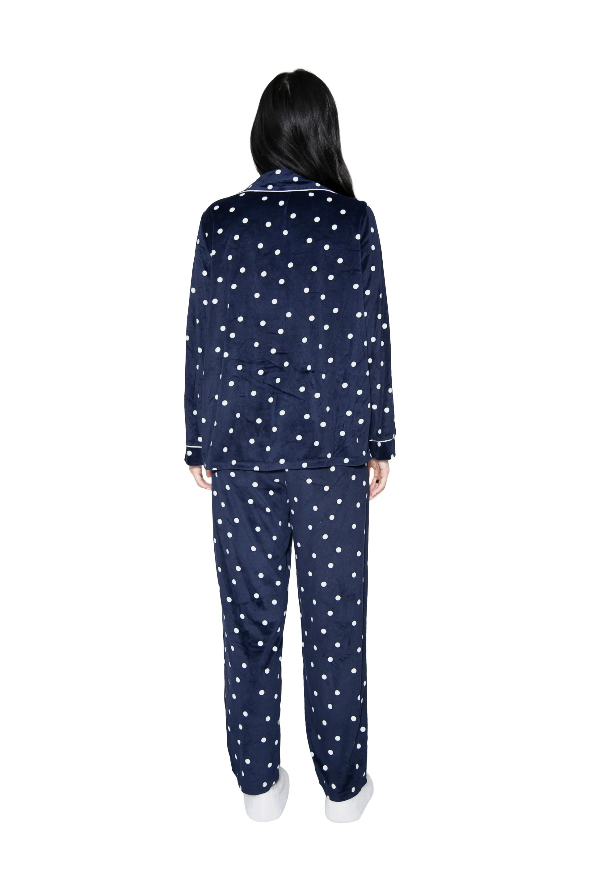 La Cera Sheered Minky Fleece PJ Set