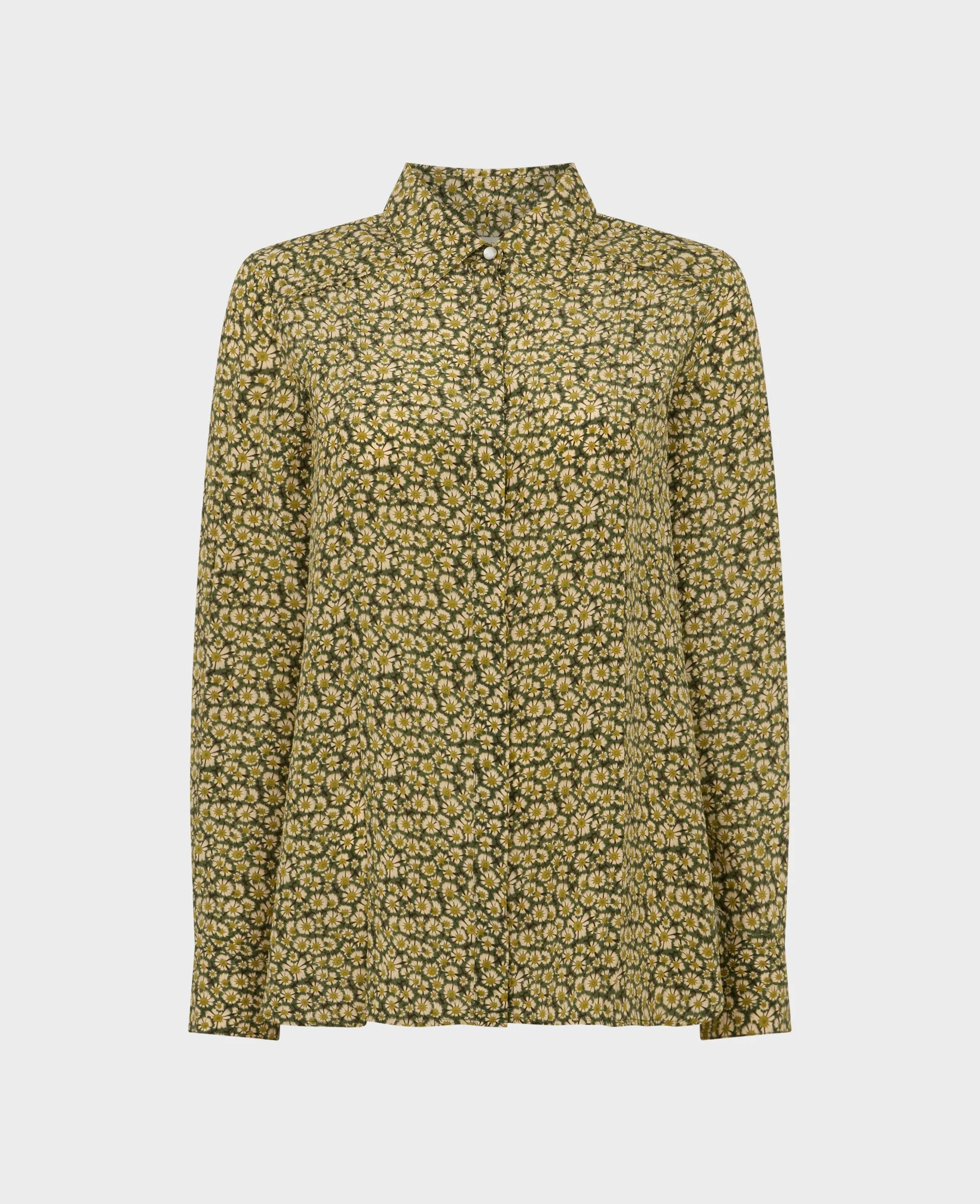 Liberty Print Silk Pleated Shirt