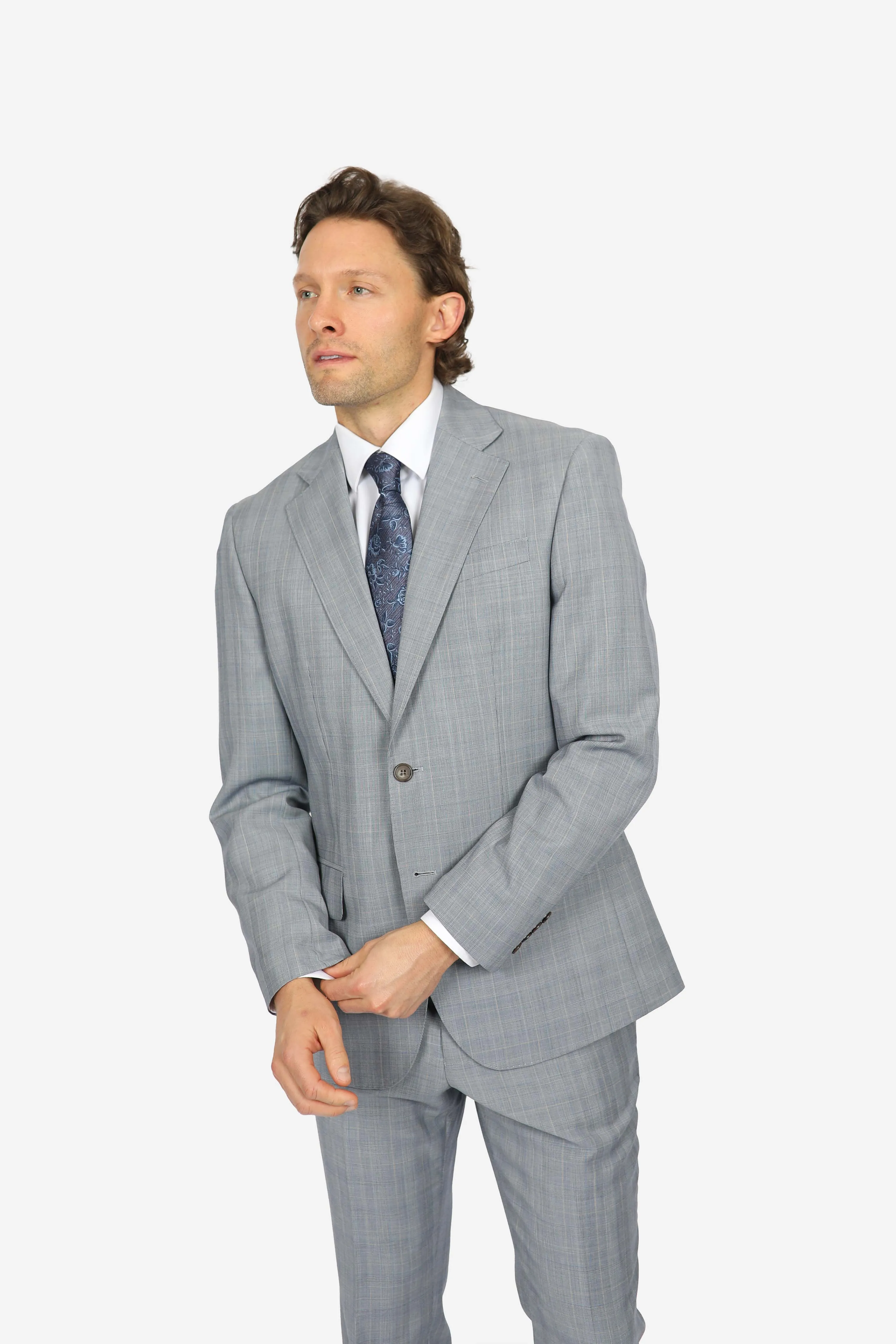 Light Grey Brinsley Check Jacket