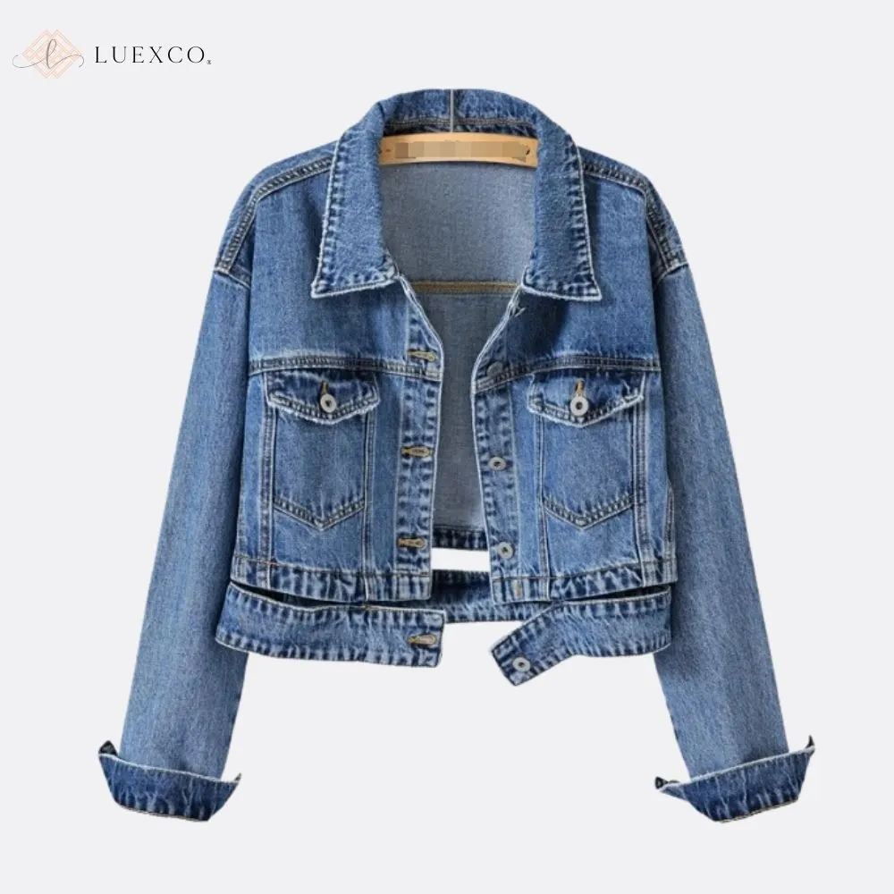 Luexco Ladies Crop Denim Jacket