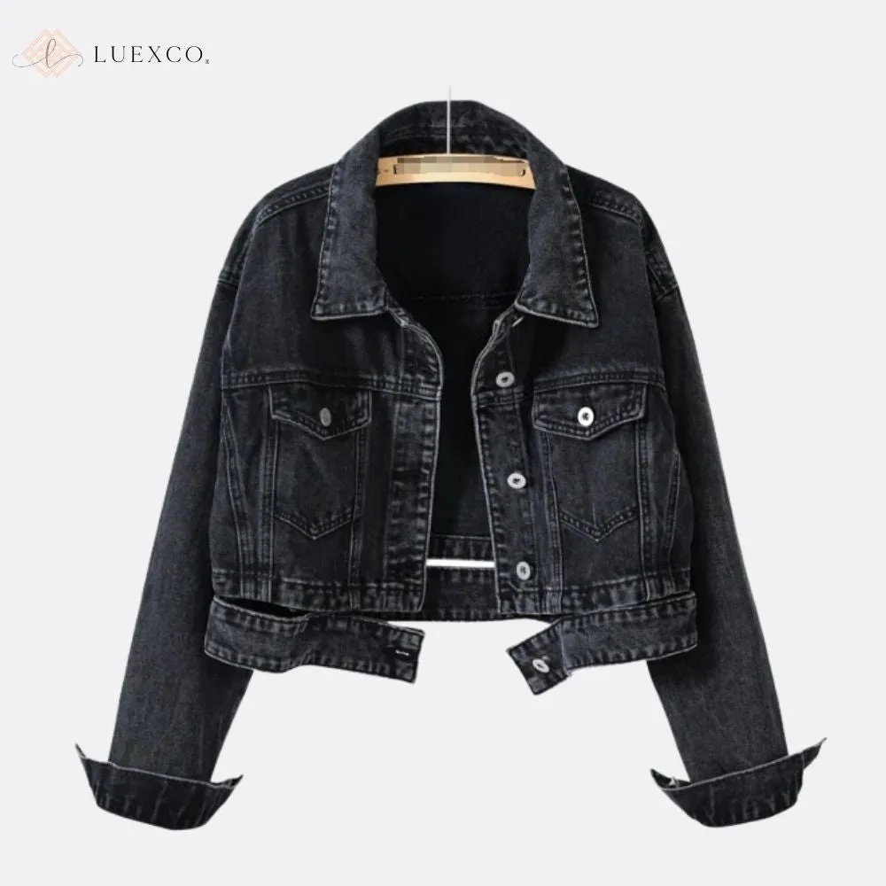 Luexco Ladies Crop Denim Jacket