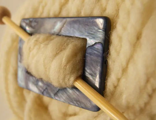 Mother of Pearl Rectangular Shawl Pin "Salish Sea"