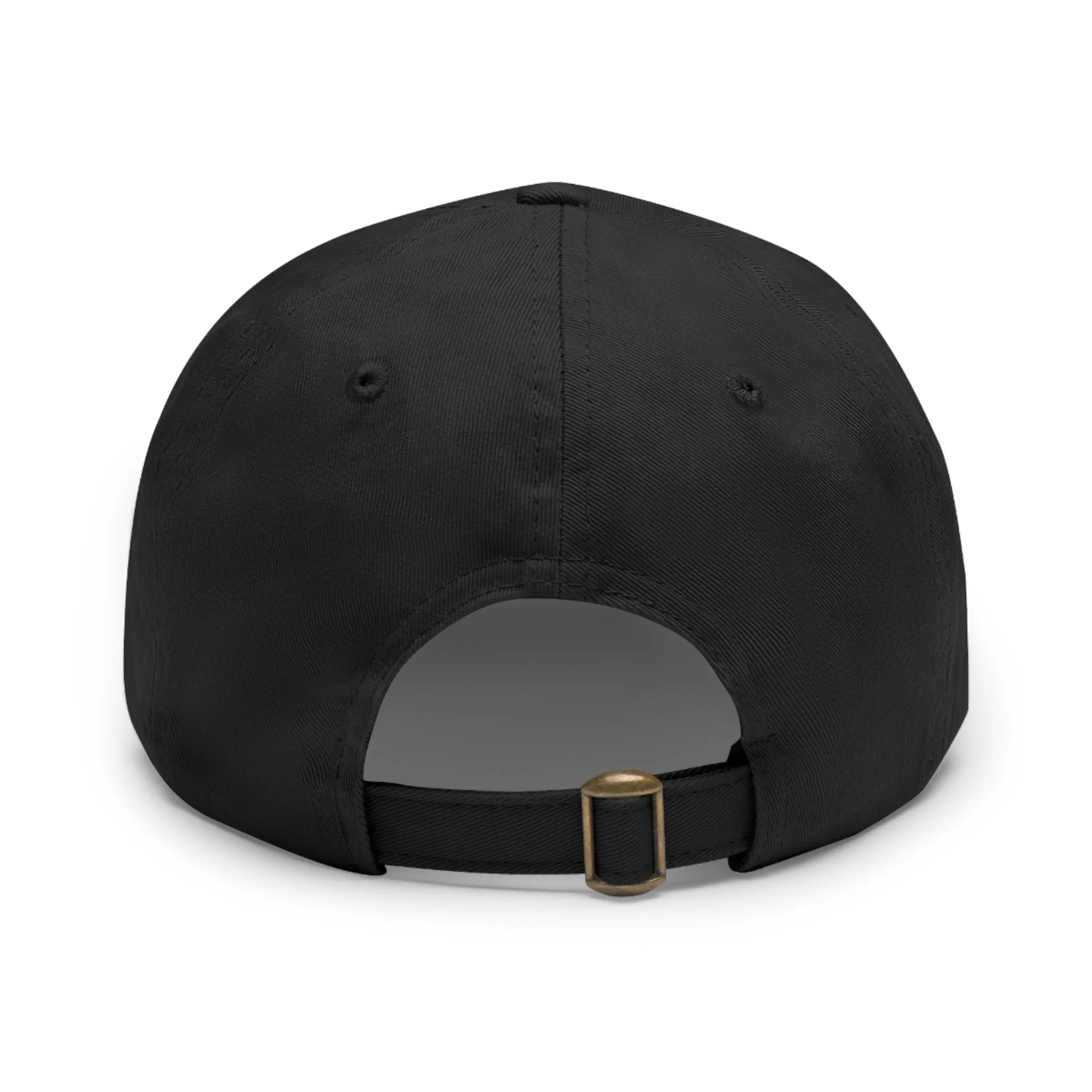 Never Waver Dad Hat with Leather Patch (Rectangle)