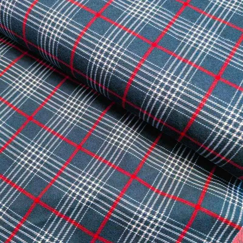 Orford Plaid in Hunter Green, Red and White Flannel