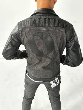 Qualified Denim RAW JACKET (BLK PU/BLK)