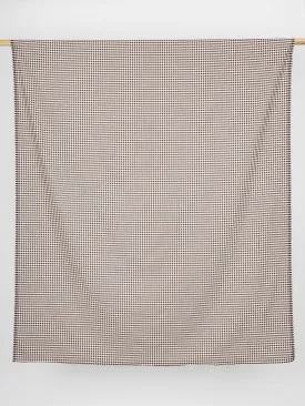 Shepherd Check Organic Cotton Flannel Twill - Brown   Cream - Swatch