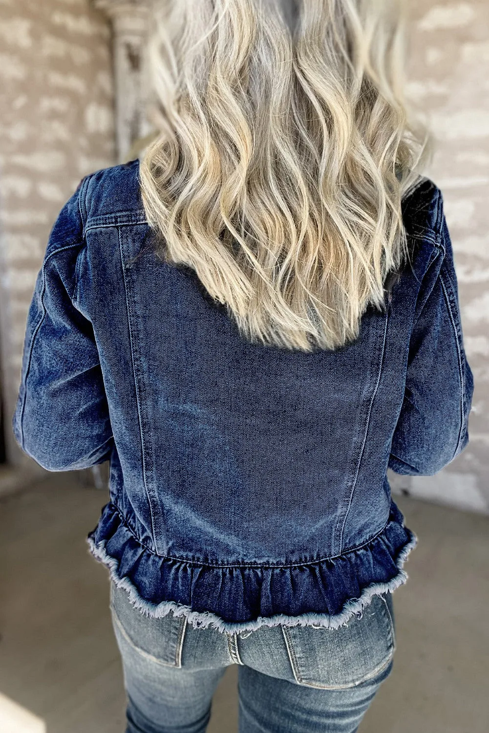 TCL Ruffled Denim Jacket