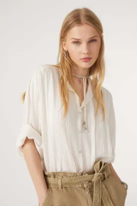 Timbra Lace Shirt ~ Off-White