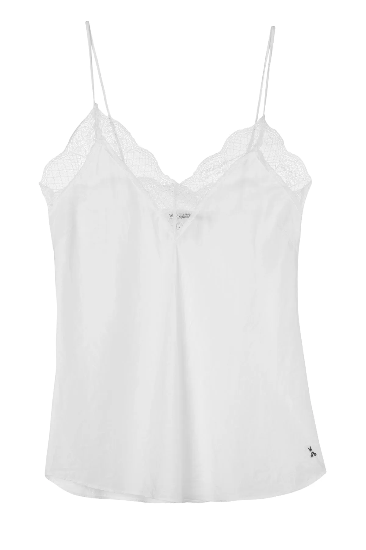 White Harper Silk Camisole