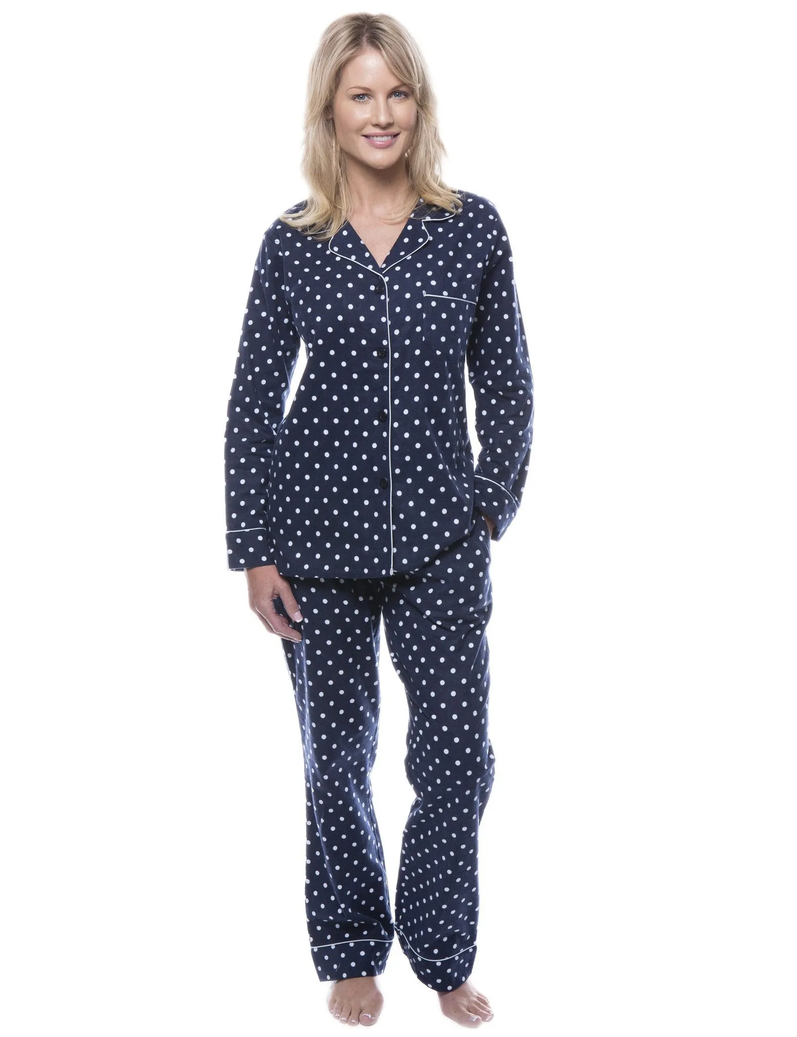 Women's 100% Cotton Flannel Pajama Sleepwear Set