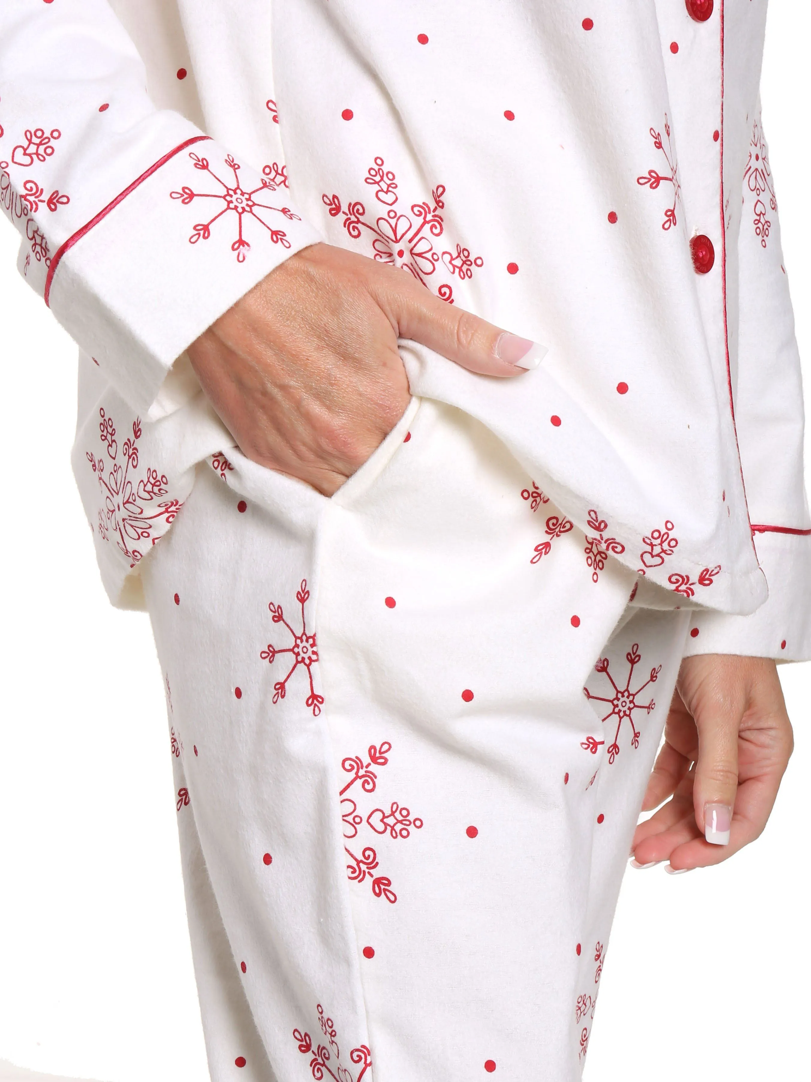 Women's 100% Cotton Flannel Pajama Sleepwear Set