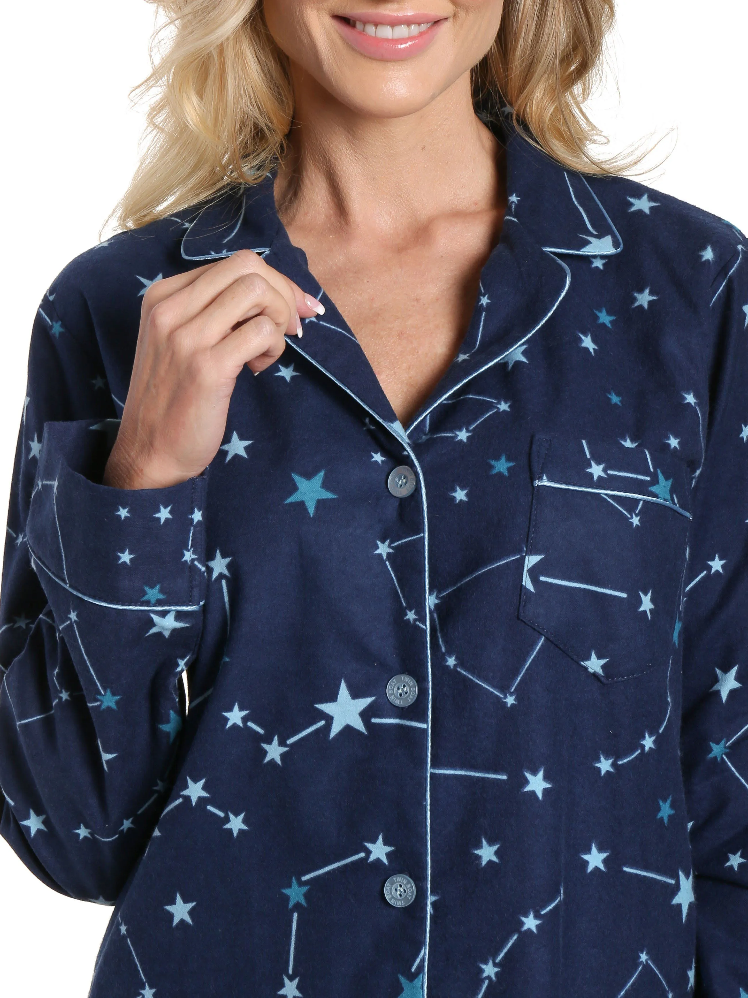 Women's 100% Cotton Flannel Pajama Sleepwear Set