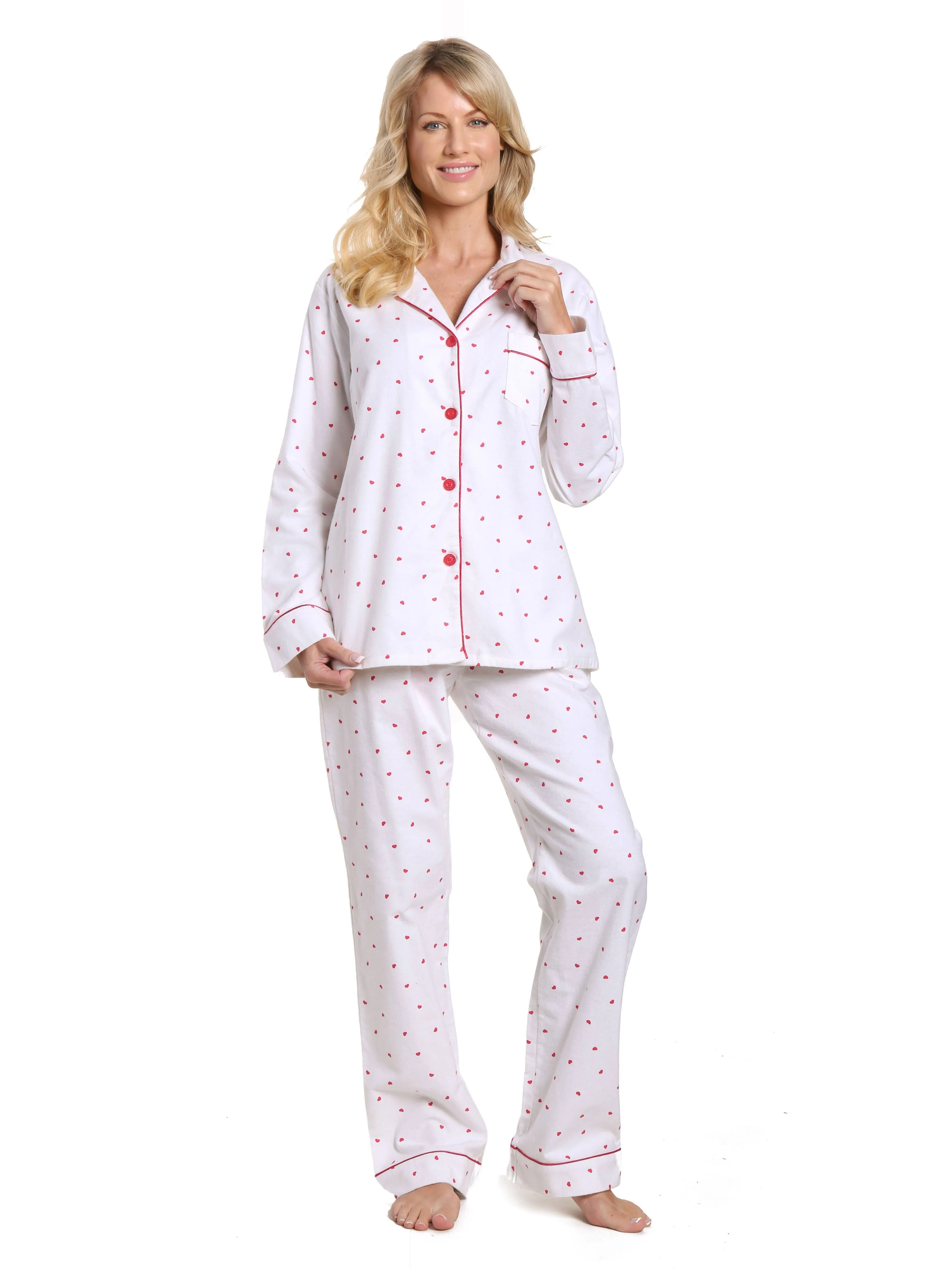 Women's 100% Cotton Flannel Pajama Sleepwear Set