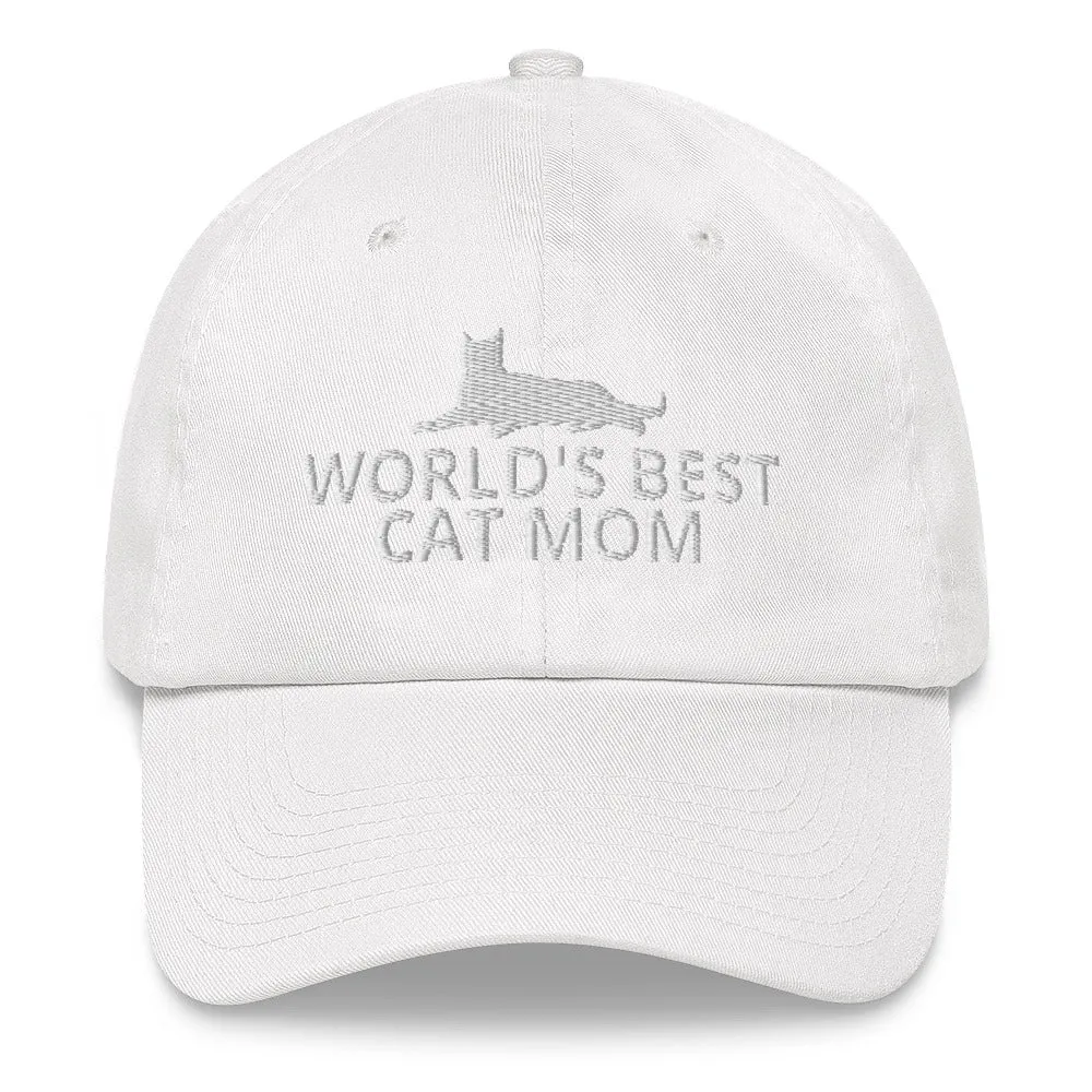 World's Best Cat Mom Hat | Perfect gift for the cat lover in your family!| Multiple Hat Colors Available