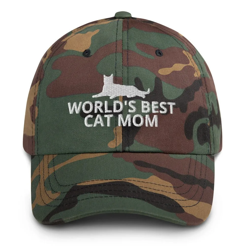 World's Best Cat Mom Hat | Perfect gift for the cat lover in your family!| Multiple Hat Colors Available