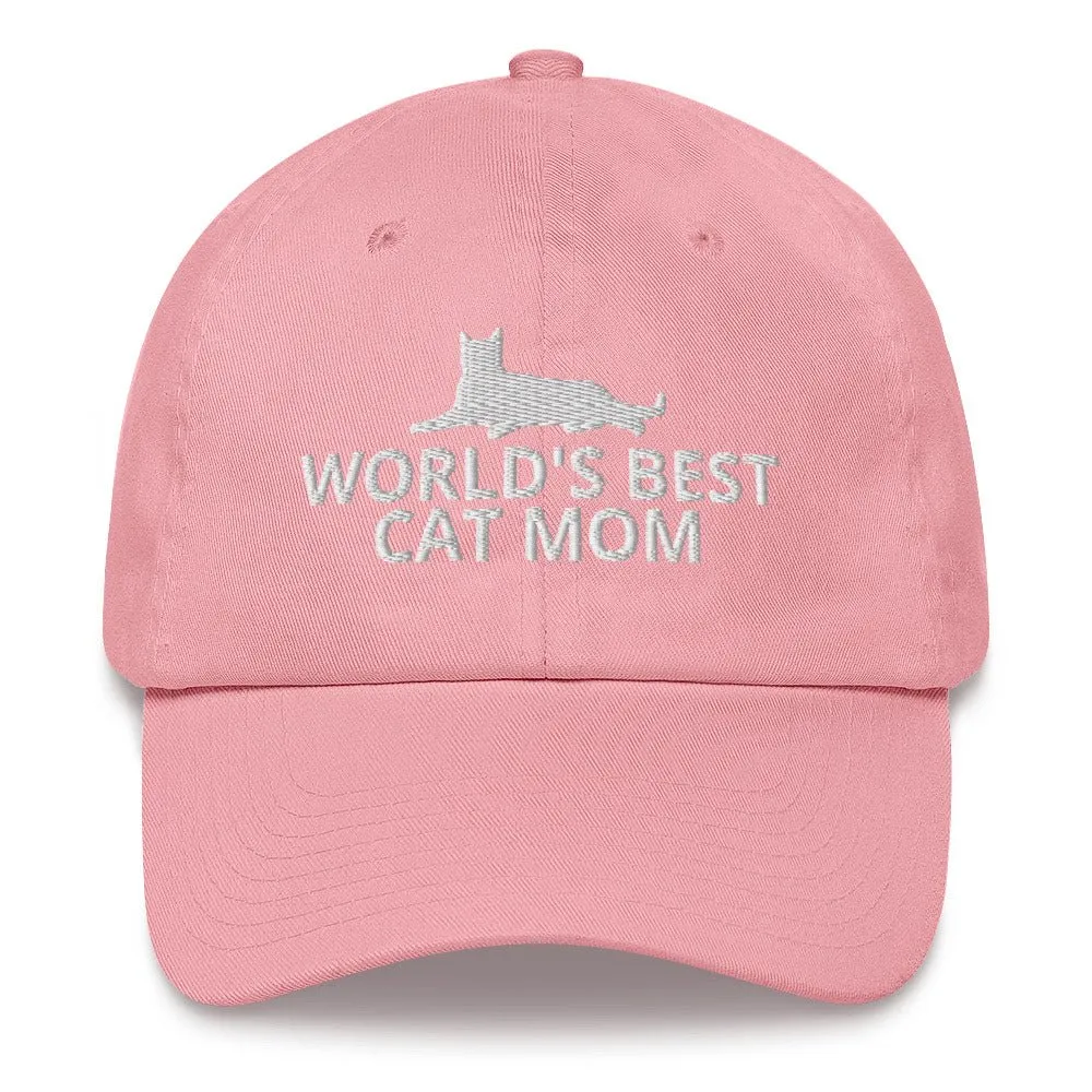 World's Best Cat Mom Hat | Perfect gift for the cat lover in your family!| Multiple Hat Colors Available