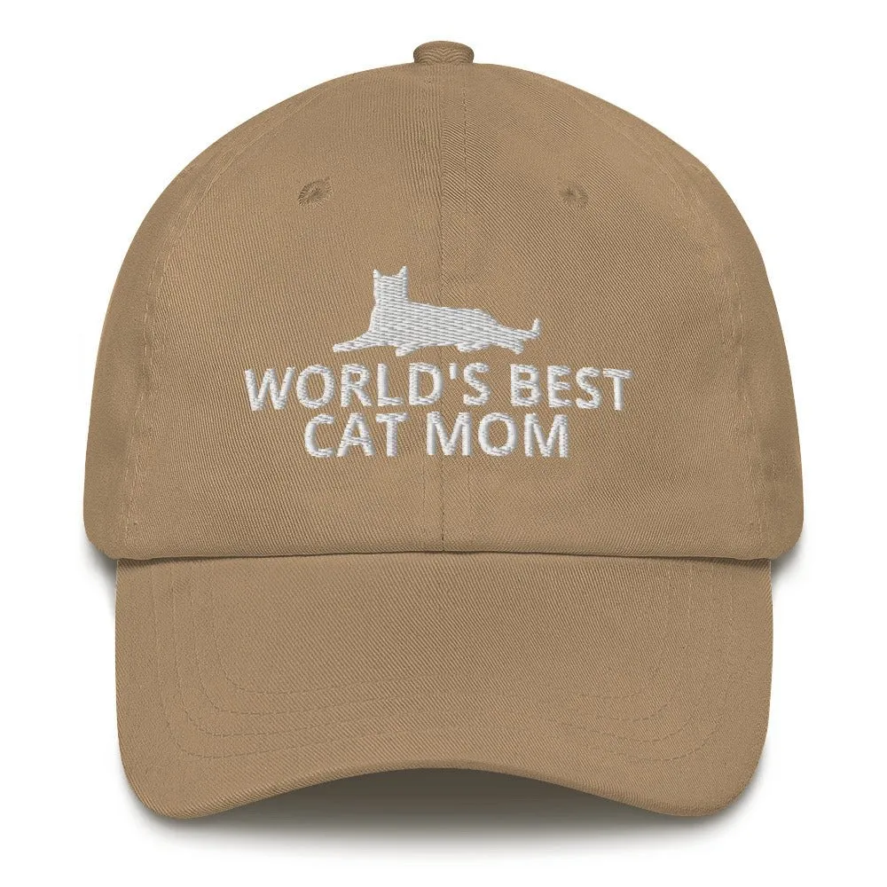 World's Best Cat Mom Hat | Perfect gift for the cat lover in your family!| Multiple Hat Colors Available